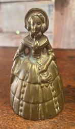 Bronzen tafelbel vrouwtje 12 cm hoog, Antiek en Kunst, Ophalen of Verzenden, Brons