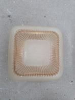 Retro Glazen Plafondlamp Amber kleur 20cm Nieuwstaat, Ophalen, Zo goed als nieuw, Glas