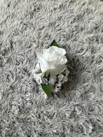 Witte Roos Corsage met Klip, Ophalen of Verzenden, Nieuw