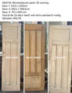 Originele paneeldeuren binnen jaren 30, Ophalen, Gebruikt, Minder dan 80 cm, Binnendeur