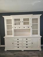 Witte buffetkast met glazen deuren, Antiek en Kunst, Ophalen