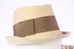 Vintage Dameshoed licht beige vilt 54-55 = S tot XS, Ophalen of Verzenden, Gedragen, 55 cm (S, 6⅞ inch) of minder, Hoed