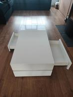 Hoogglans Witte Salontafel, Huis en Inrichting, Ophalen, Overige materialen, 50 tot 100 cm, 100 tot 150 cm