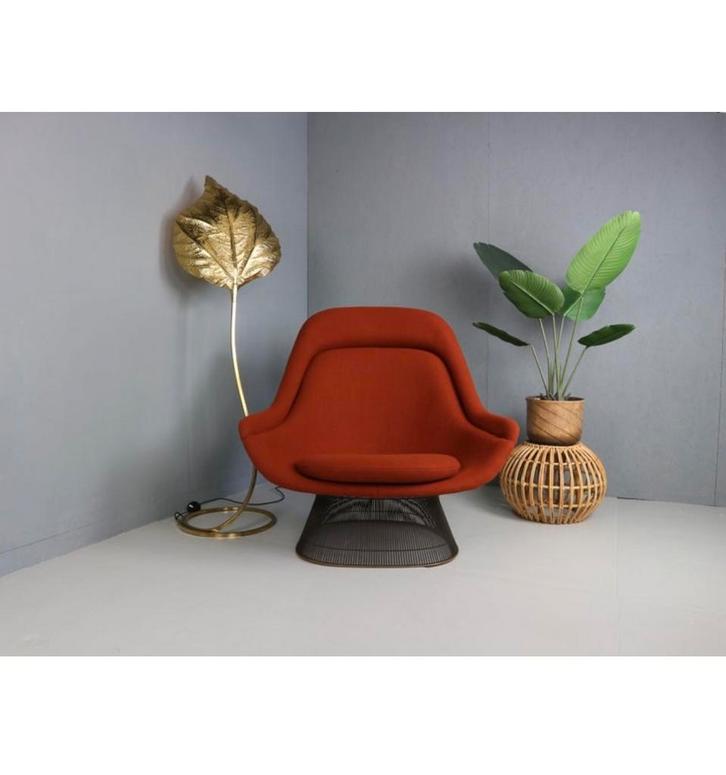 Vintage Warren Platner Lounge Chair - Kvadrat Tonus, Huis en Inrichting, Fauteuils, Gebruikt, Metaal, 75 tot 100 cm, Ophalen of Verzenden