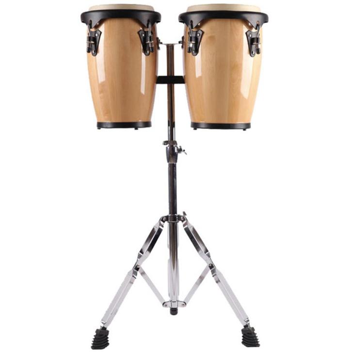 mini Conga's, gelakt blank hout, 9" & 10", inkl standaard, Muziek en Instrumenten, Percussie, Nieuw, Trommel, Ophalen of Verzenden