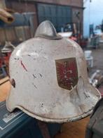 Brandweer helm vintage gemeente apeldoorn, Verzamelen, Militaria | Algemeen, Ophalen, Landmacht, Nederland, Helm of Baret
