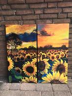 2 Canvas schilderijen afmeting 80x40cm, Ophalen of Verzenden