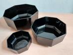 Arcoroc Octime Schalen Zwart - 3 st., Huis en Inrichting, Keuken | Servies, Ophalen, Overige materialen, Overige stijlen, Schaal of Schalen