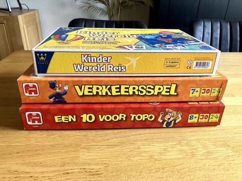 Spellen Kinderwereldreis, Topo, Verkeersspel, Hobby en Vrije tijd, Gezelschapsspellen | Bordspellen, Zo goed als nieuw, Ophalen of Verzenden
