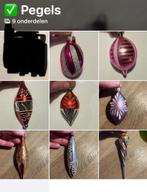 Vintage Kerstballen Set - Brocante Ornamenten pegels oud, Diversen, Kerst, Ophalen of Verzenden, Zo goed als nieuw