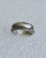 Maat 16,5 - TI SENTO zilveren (925) ring met veel ZIRKONIA'S, Ophalen, Dame, Zilver, Kleiner dan 17