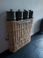 Rieten draagkorf met 4 granatenkokers, Huis en Inrichting, Ophalen, Zo goed als nieuw