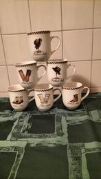 6 grote Jet mokken met opschrift , hoed ,laarzen, ens, Nieuw, Ophalen of Verzenden, Overige stijlen, Kop(pen) en/of Schotel(s)