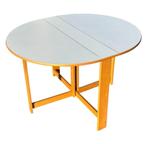 Vintage Ronde Scandinavische Opklapbare Eettafel Design, Huis en Inrichting, Gebruikt, Vintage, Vintage, Ophalen
