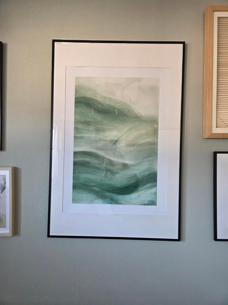 Poster incl zwarte lijst, Huis en Inrichting, Woonaccessoires | Lijsten, Ophalen of Verzenden, Zo goed als nieuw, Minder dan 50 cm