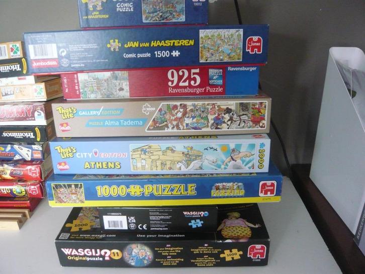 puzzels Wasgij; J.v.H; Comic etc., Hobby en Vrije tijd, Denksport en Puzzels, Zo goed als nieuw, Legpuzzel, 500 t/m 1500 stukjes