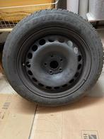 4 winterbanden Dunlop 205/55R16 met velg en wieldop, Auto-onderdelen, Banden en Velgen, Ophalen, Gebruikt, 16 inch, Banden en Velgen