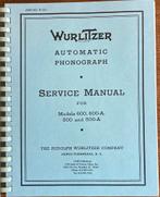 SERVICE ONDERHOUD BOEK Wurlitzer model 500 en 600, Verzenden, Zo goed als nieuw