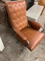 Vintage Leren fauteuil, Huis en Inrichting, Fauteuils, Ophalen, ., 75 tot 100 cm, Zo goed als nieuw