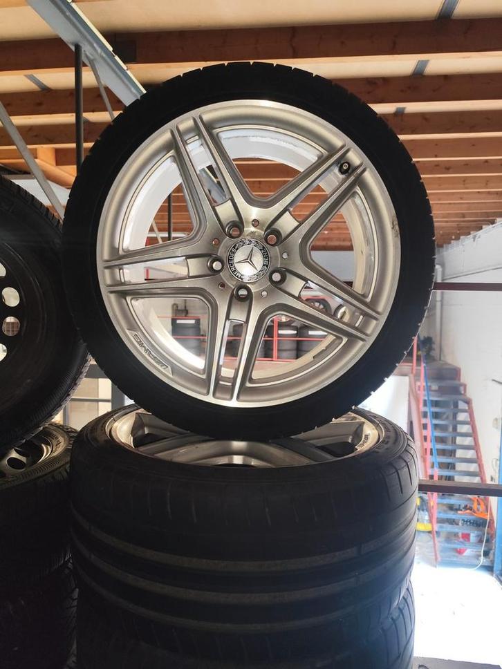 18" orginele Mercedes AMG velgen met banden 5x112 Staggered, Auto-onderdelen, Banden en Velgen, Banden en Velgen, Zomerbanden
