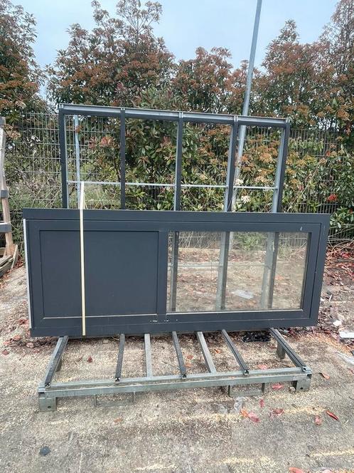 Deur aluminium, binnendraaiend. Z.G.A.N, Doe-het-zelf en Verbouw, Kozijnen en Schuifpuien, Zo goed als nieuw, Deurkozijn, Aluminium