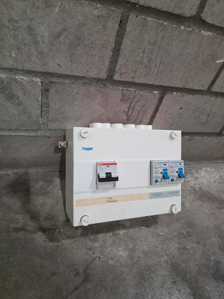Hager groepenkast klein, Doe-het-zelf en Verbouw, Elektra en Kabels, Gebruikt, Overige typen, Ophalen of Verzenden