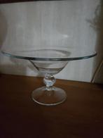 Zwaar glazen fruitschaal op voet, Ophalen of Verzenden, Zo goed als nieuw, Rond, Glas