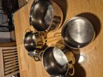 Pannen set, Huis en Inrichting, Keuken | Potten en Pannen, Ophalen of Verzenden, Zo goed als nieuw, Rvs, Pannenset