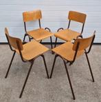 54 x Vintage schoolstoelen houten cafe bistro stoelen retro, Ophalen of Verzenden, Zo goed als nieuw, Bruin, Vijf, Zes of meer stoelen