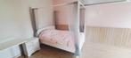 Hemelbed, Ophalen, Strand sfeer, Wit, 140 cm