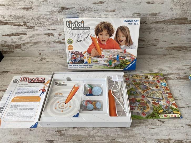 Tiptoi start set inclusief stift engelse detectives [s761], Hobby en Vrije tijd, Gezelschapsspellen | Bordspellen, Zo goed als nieuw