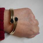 Zilveren goud vergulde armband nr.650, Verzenden, Zo goed als nieuw, Goud, Zilver