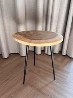 Bijzettafeltje hout, Huis en Inrichting, Tafels | Bijzettafels, Ophalen of Verzenden, Rond, Minder dan 55 cm, 45 tot 60 cm