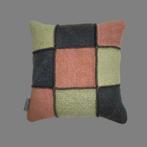 Kussenhoes gemaakt van wollen dekens, Ophalen of Verzenden, Nieuw, Overige kleuren, Vierkant