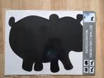 Muursticker krijtbord; olifant en nijlpaard  66x45, Ophalen, Nieuw, Wanddecoratie