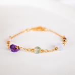 Armband edelsteen sterrenbeeld Vissen, Sieraden, Tassen en Uiterlijk, Armbanden, Paars, Nieuw, Ophalen of Verzenden, Met edelsteen
