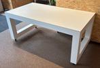 2x stalen tafel, wit, op zwenkwielen, Ophalen, 100 tot 150 cm, 50 tot 75 cm, 50 tot 100 cm
