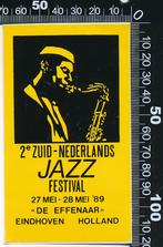 Sticker: 2e Zuid Nederlands Jazz Festival - 1989 - De Effena, Verzamelen, Stickers, Overige typen, Ophalen of Verzenden, Zo goed als nieuw