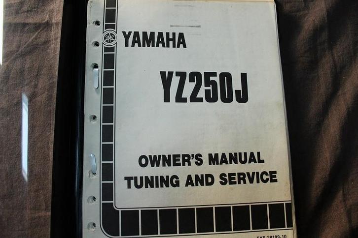 Yamaha YZ250 J 1981 motorcycle owner's service manual YZ 250, Motoren, Handleidingen en Instructieboekjes, Yamaha, Ophalen of Verzenden
