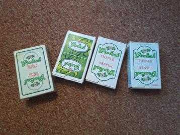 4 x pakje speelkaarten Grolsch beschikbaar voor biedingen
