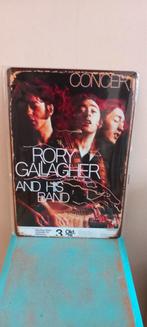 Blikken Bord Rory Gallagher Concert 20x30 cm, Rechthoekig Staand, A4 of kleiner, Nieuw, Ophalen of Verzenden