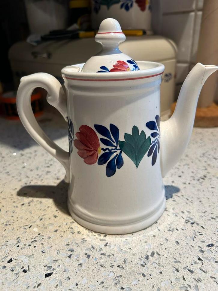 Boerenbont zeldzame koffiepot  - Aardewerk met 6 ringen, Huis en Inrichting, Keuken | Servies, Zo goed als nieuw, Overige typen