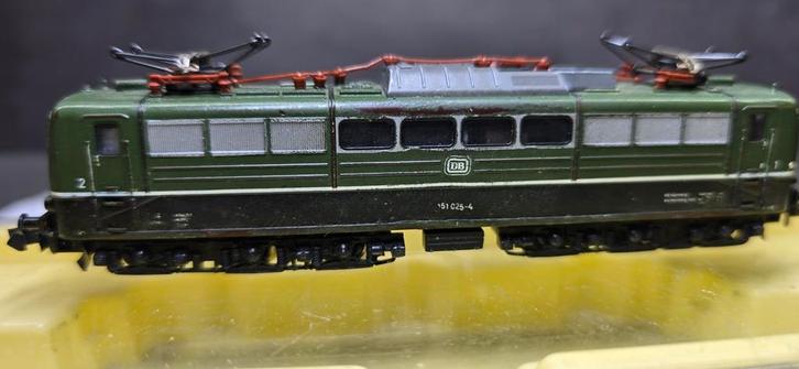 Minitrix br151 elok groen ovp, Hobby en Vrije tijd, Modeltreinen | N-Spoor, Gebruikt, Locomotief, Gelijkstroom, Trix, Ophalen of Verzenden