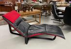 Westnofa Noorse leren omkeerbare chaise longue, Gebruikt, Eenpersoons, Hout, Ophalen of Verzenden