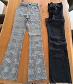 2xCostes broek high rise wide leg 26/34 & XS geruit wide leg, Zwart, Ophalen of Verzenden, Zo goed als nieuw, Maat 36 (S)