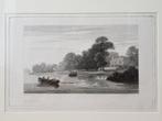 Mooie antieke Engelse ingelijste ets van Marble Hill cottage, Antiek en Kunst, Ophalen of Verzenden