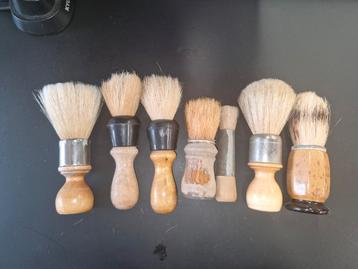 Vintage Scheerkwasten Collectie antik kapper kapsalon barber beschikbaar voor biedingen