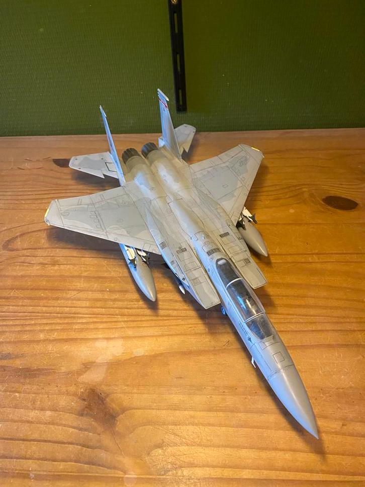 F15 Eagle 1:48 gebouwd, Hobby en Vrije tijd, Modelbouw | Vliegtuigen en Helikopters, Gebruikt, Groter dan 1:72, Overige merken