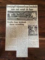 Voetbal krantenartikel Feyenoord Sportclub Enschede 1963, Verzamelen, Sportartikelen en Voetbal, Ophalen of Verzenden, Gebruikt