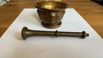 Bronzen vijzel met stamper ( Spaans ), Ophalen of Verzenden